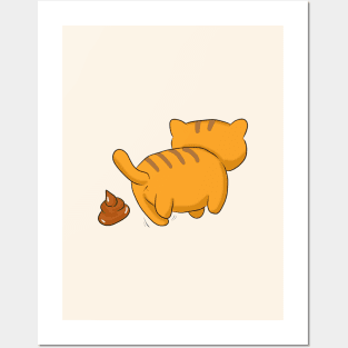 Poop Cat Posters and Art